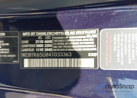 2004 Mercedes-Benz Clk 320 z USA, uszkodzony, nr VIN WDBTK65G84T033363